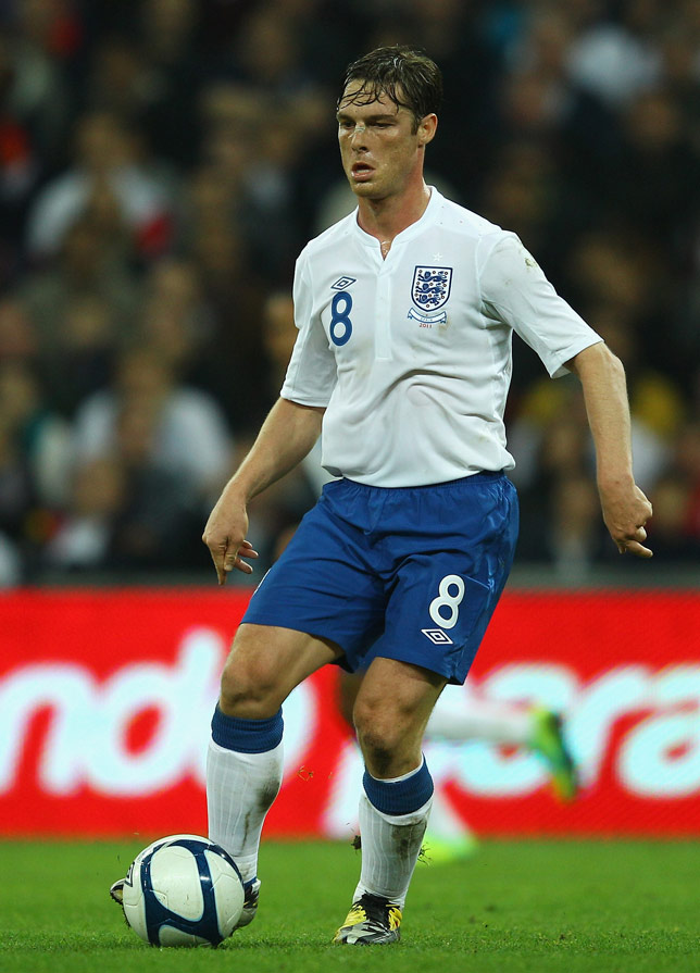 Scott Parker in action against Spain.
